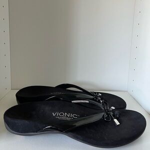 Vionic Orthaheel Bella II Flip Flop Black Women’s Size 8